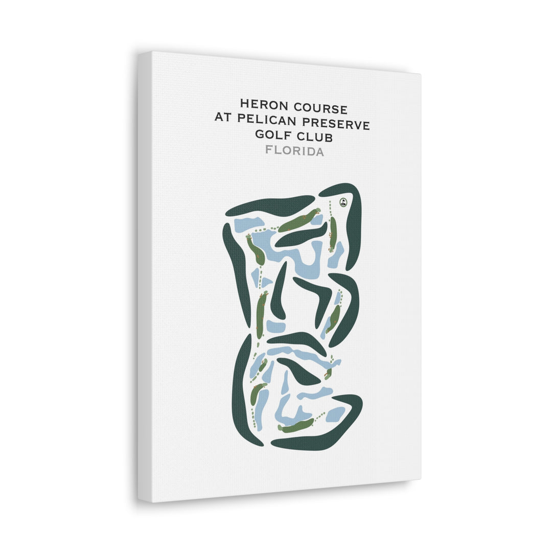 Heron Golf Course at Pelican Preserve Golf Club, Florida - Printed Golf Courses