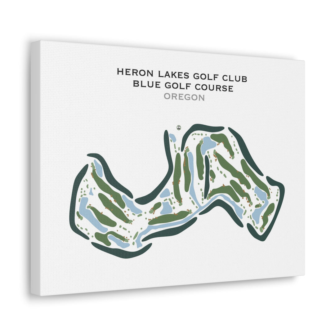 Heron Lakes Golf Club, Blue Course, Oregon - Printed Golf Course