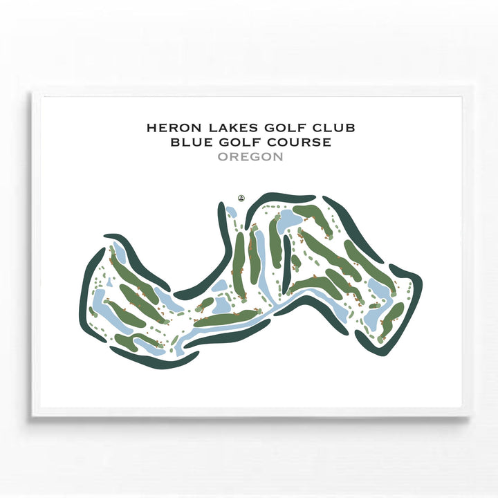 Heron Lakes Golf Club, Blue Course, Oregon - Printed Golf Course