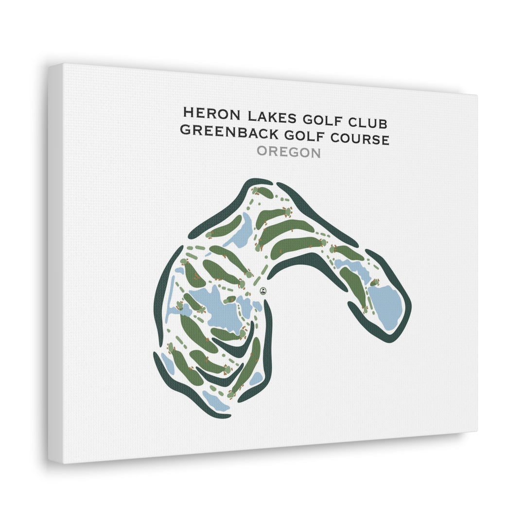 Heron Lakes Golf Club, Greenback Golf Course, Oregon - Printed Golf Course