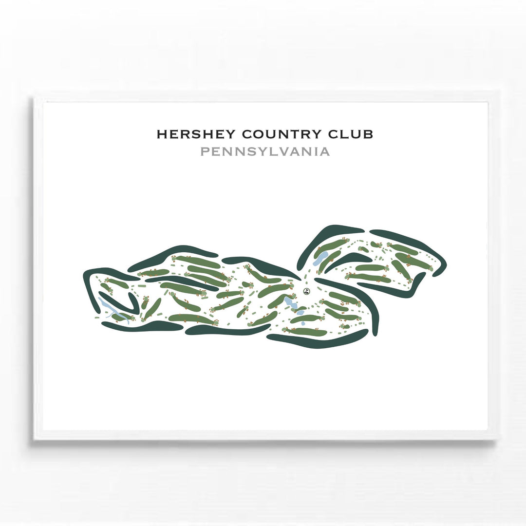 Hershey Country Club, Pennsylvania - Printed Golf Course