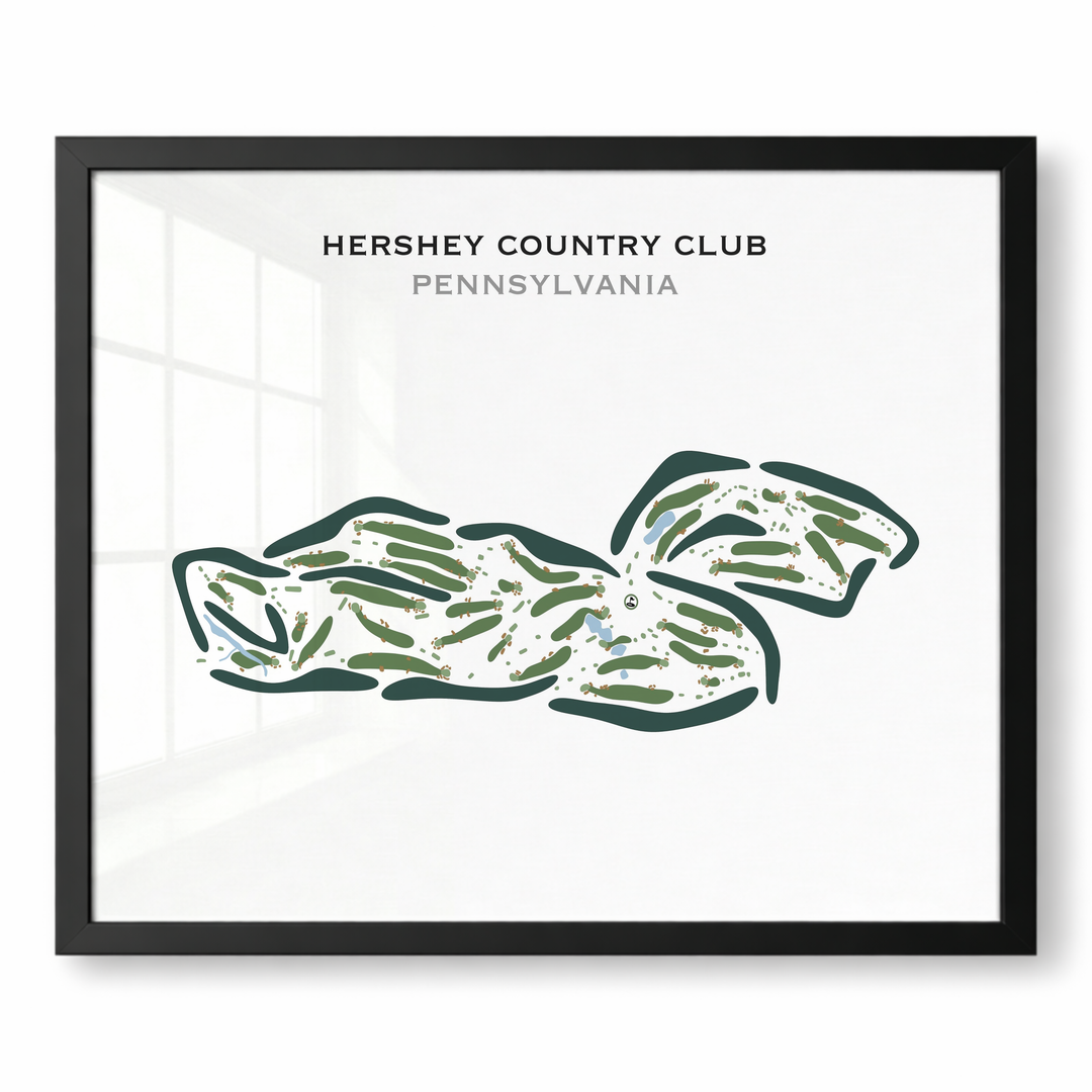 Hershey Country Club, Pennsylvania - Printed Golf Course