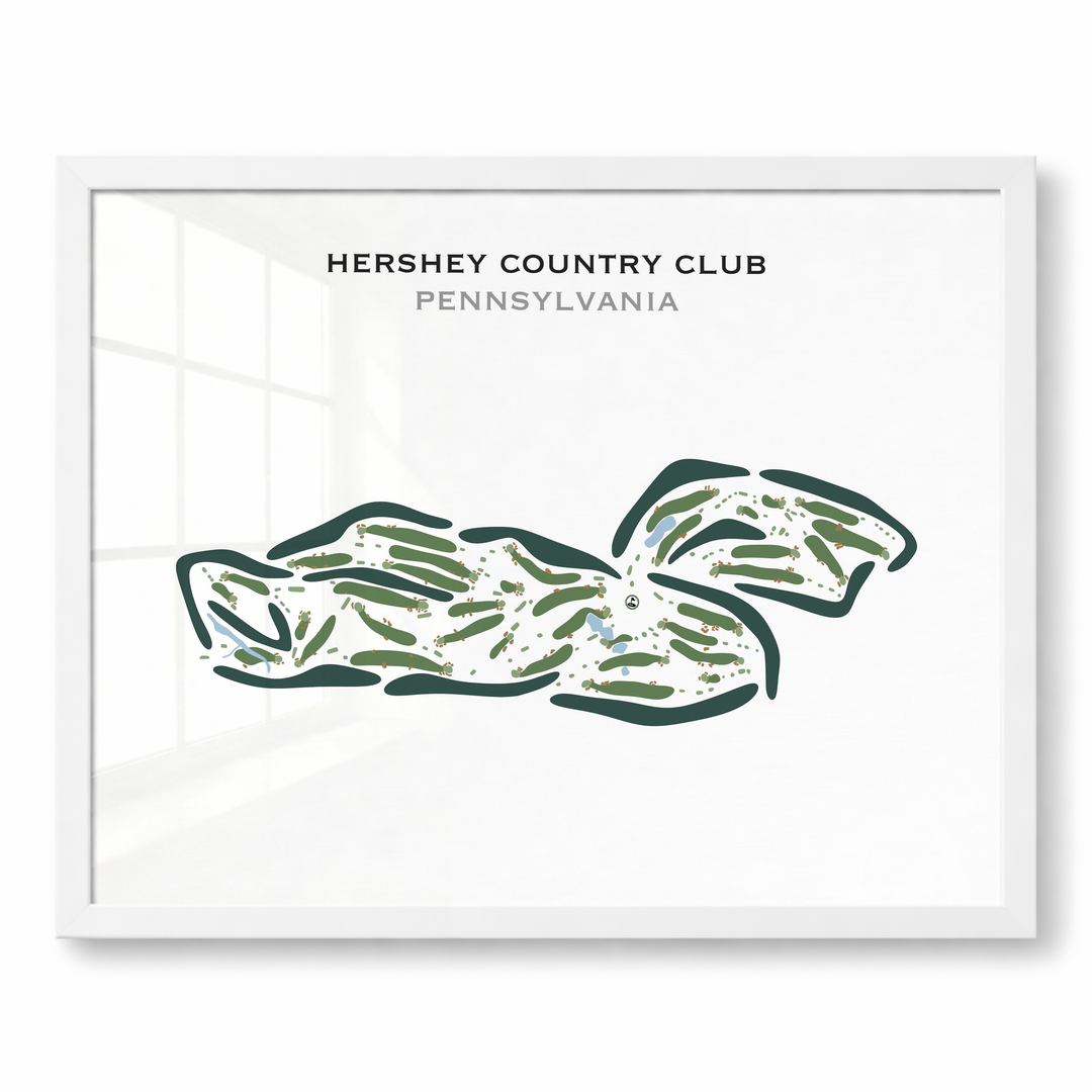 Hershey Country Club, Pennsylvania - Printed Golf Course