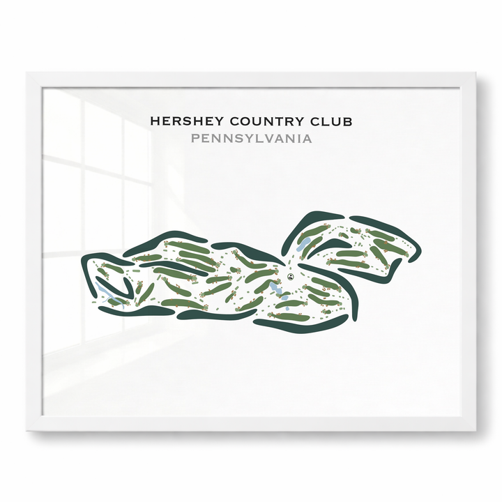Hershey Country Club, Pennsylvania - Printed Golf Course