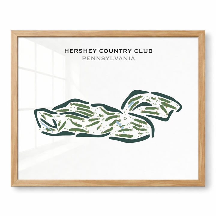 Hershey Country Club, Pennsylvania - Printed Golf Course