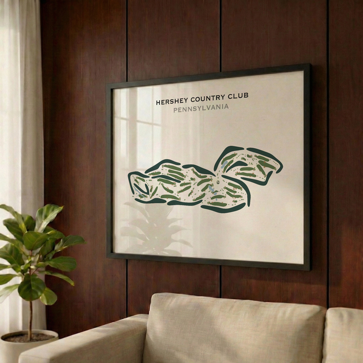 Hershey Country Club, Pennsylvania - Printed Golf Course