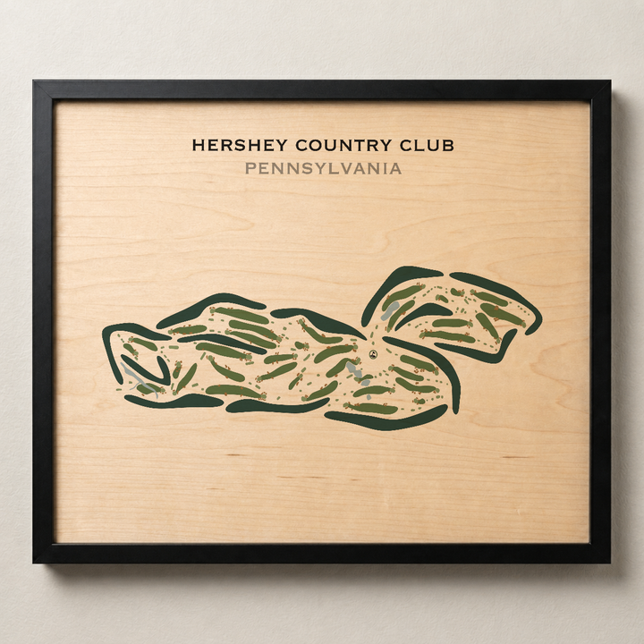 Hershey Country Club, Pennsylvania - Printed Golf Course