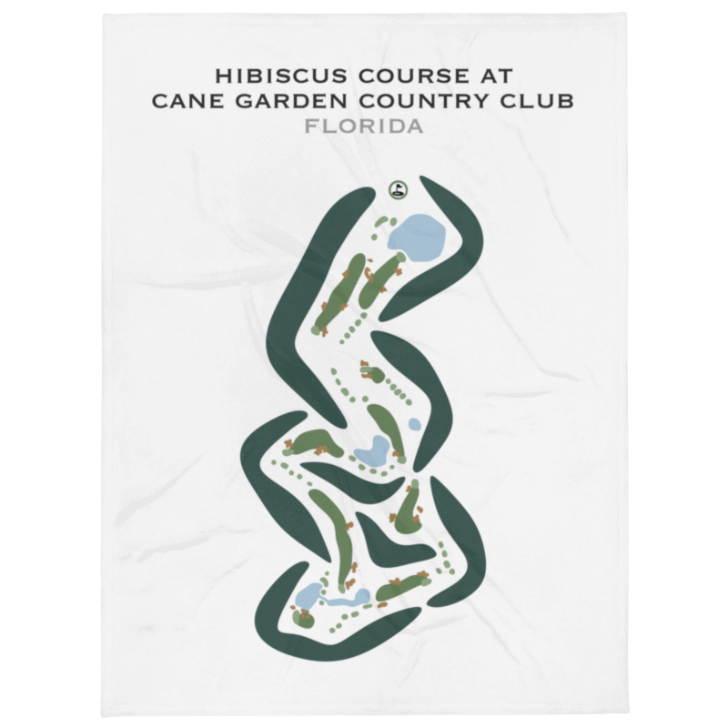 Hibiscus Course at Cane Garden Country Club, Florida - Printed Golf Courses