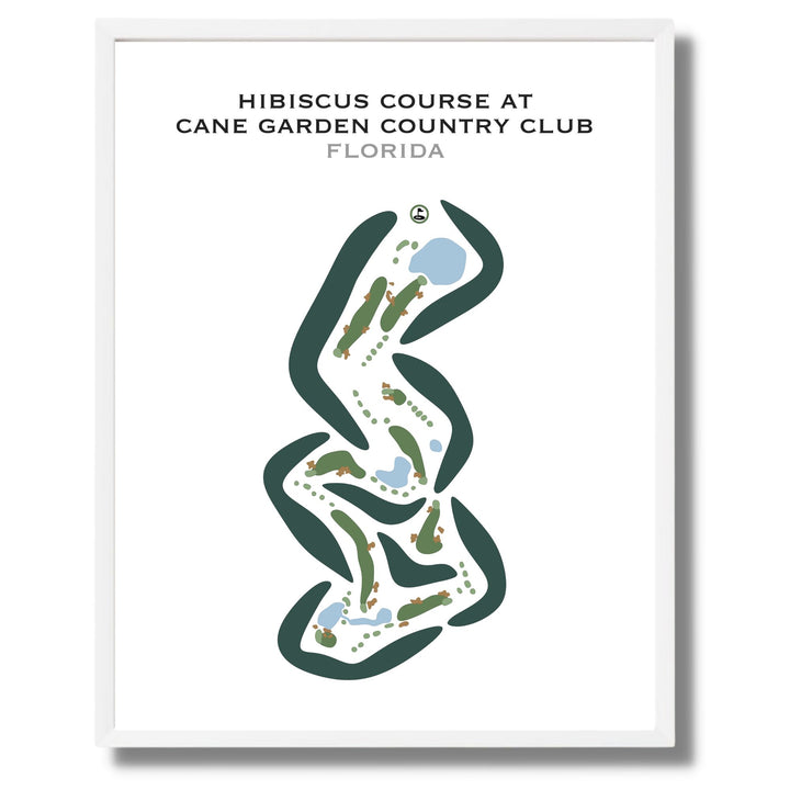 Hibiscus Course at Cane Garden Country Club, Florida - Printed Golf Courses