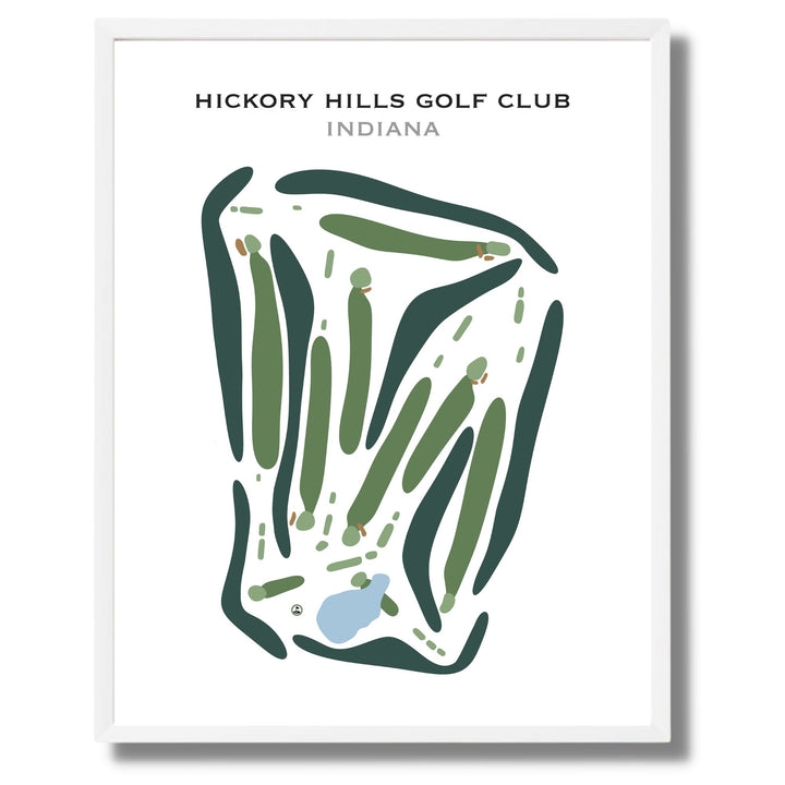 Hickory Hills Golf Club, Indiana - Printed Golf Course