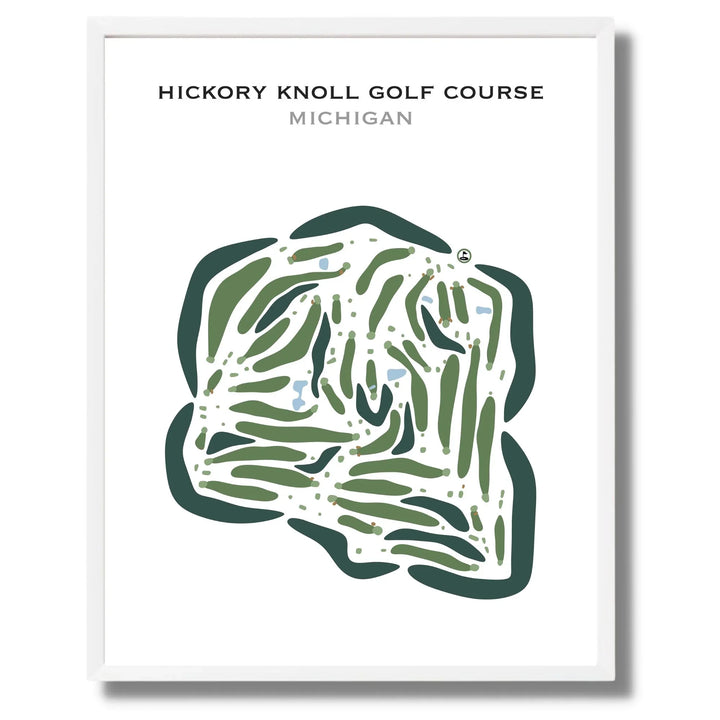 Hickory Knoll Golf Course, Muskegon, Michigan - Printed Golf Courses