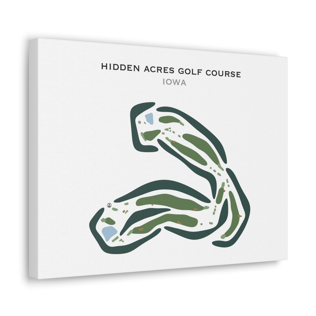 Hidden Acres Golf Course, Iowa - Printed Golf Courses