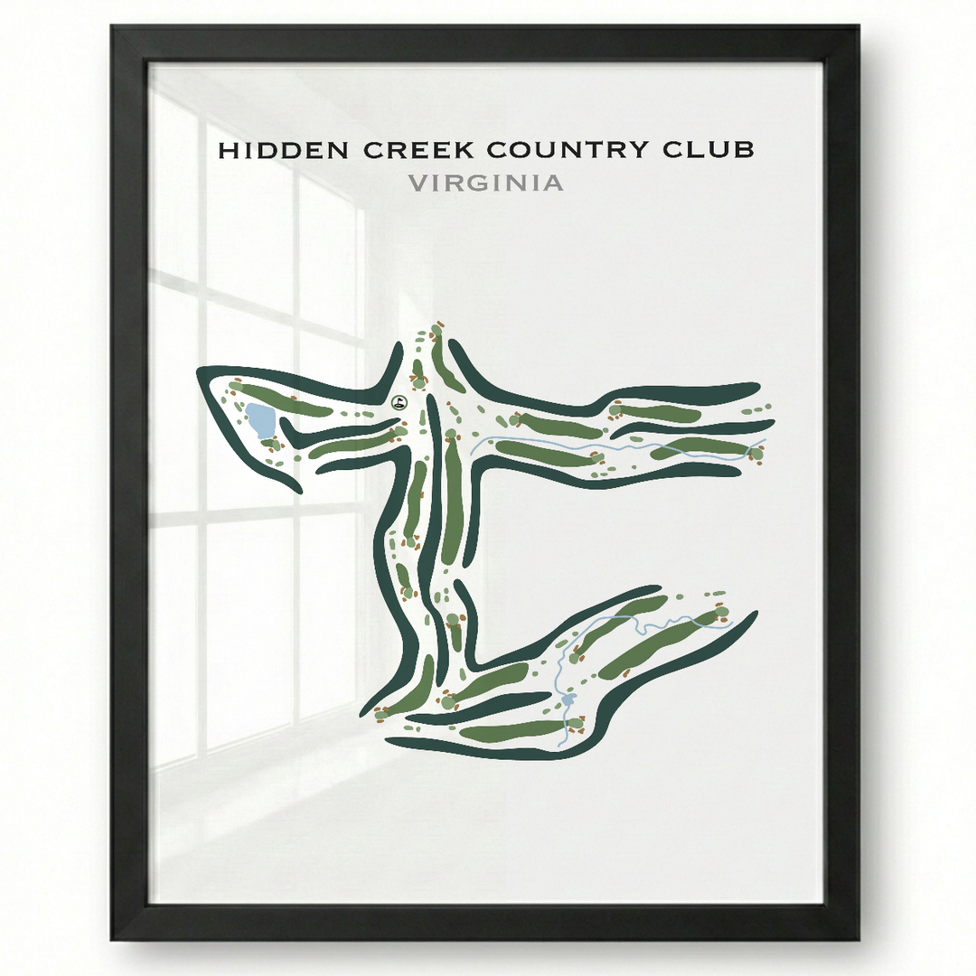 Hidden Creek Country Club, Virginia - Printed Golf Course