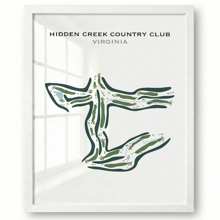 Hidden Creek Country Club, Virginia - Printed Golf Course