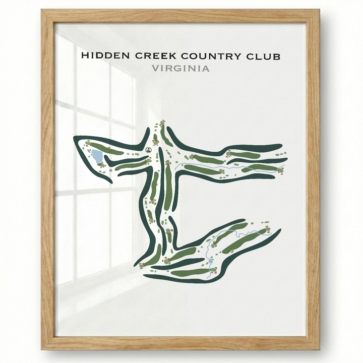 Hidden Creek Country Club, Virginia - Printed Golf Course