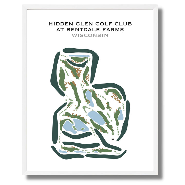 Hidden Glen At Bentdale Farms, Wisconsin - Printed Golf Courses