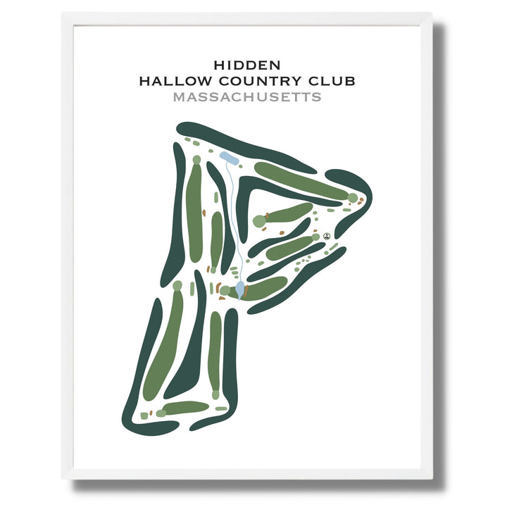 Hidden Hollow Country Club, Massachusetts - Printed Golf Course