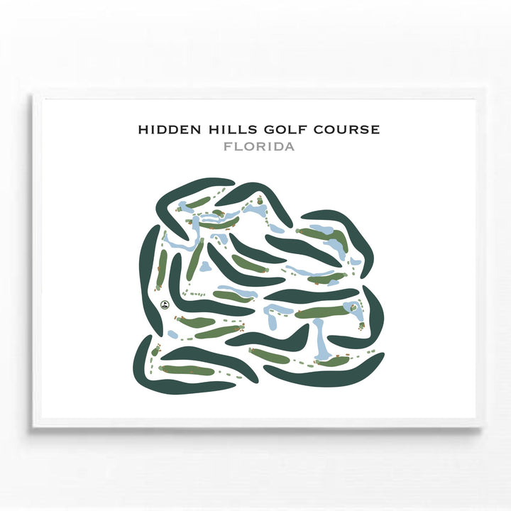 Hidden Hills Golf Course, Florida - Printed Golf Courses