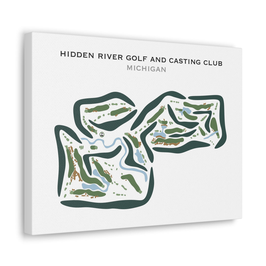 Hidden River Golf & Casting Club, Michigan - Printed Golf Courses