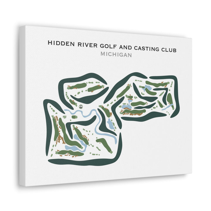 Hidden River Golf & Casting Club, Michigan - Printed Golf Courses