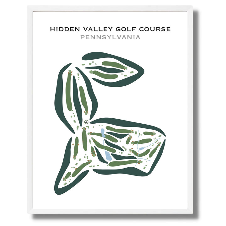 Hidden Valley Golf Course, Pennsylvania - Printed Golf Courses