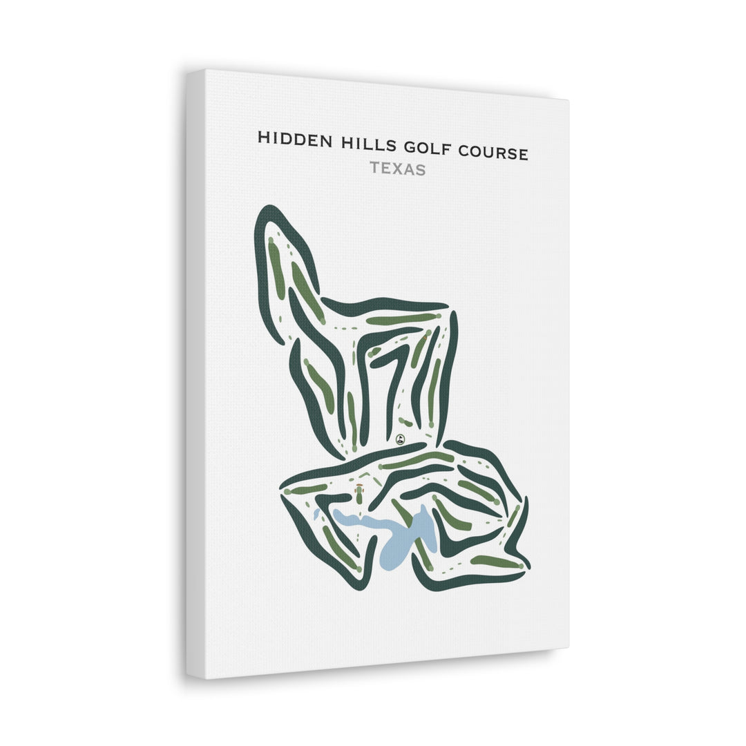 Hidden Hills Golf Course, Texas - Printed Golf Courses