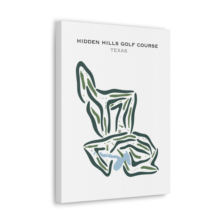 Hidden Hills Golf Course, Texas - Printed Golf Courses