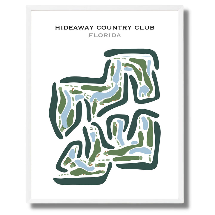 Hideaway Country Club, Florida - Printed Golf Courses