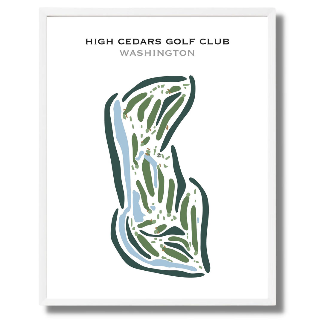 High Cedars Golf Club, Washington - Printed Golf Courses