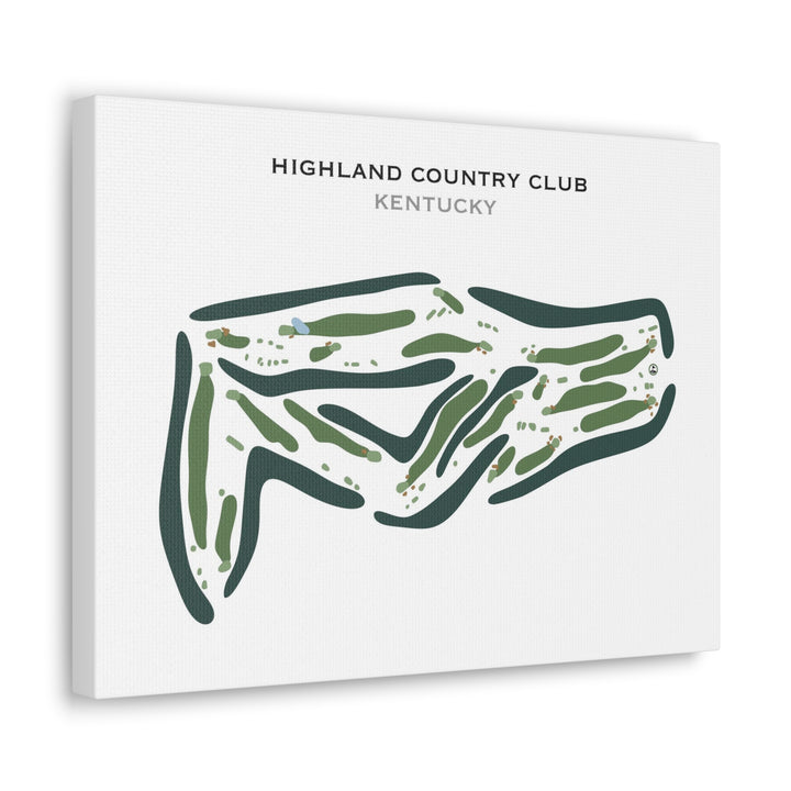 Highland Country Club, Kentucky - Printed Golf Course