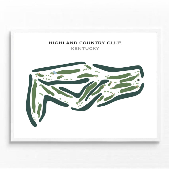 Highland Country Club, Kentucky - Printed Golf Course