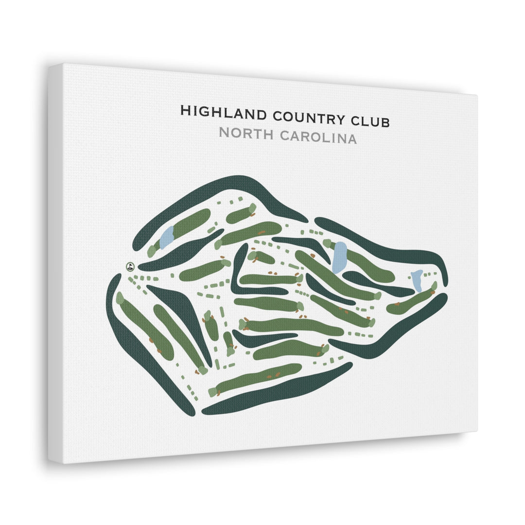 Highland Country Club, North Carolina - Printed Golf Courses