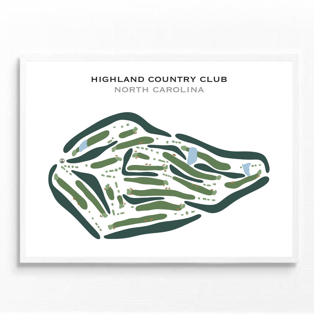 Highland Country Club, North Carolina - Printed Golf Courses