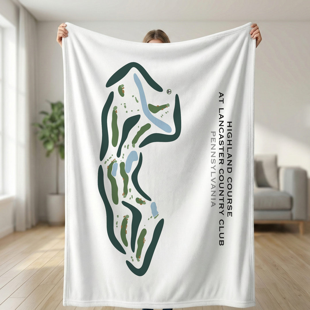 Highland Course at Lancaster Country Club, Pennsylvania - Printed Golf Courses