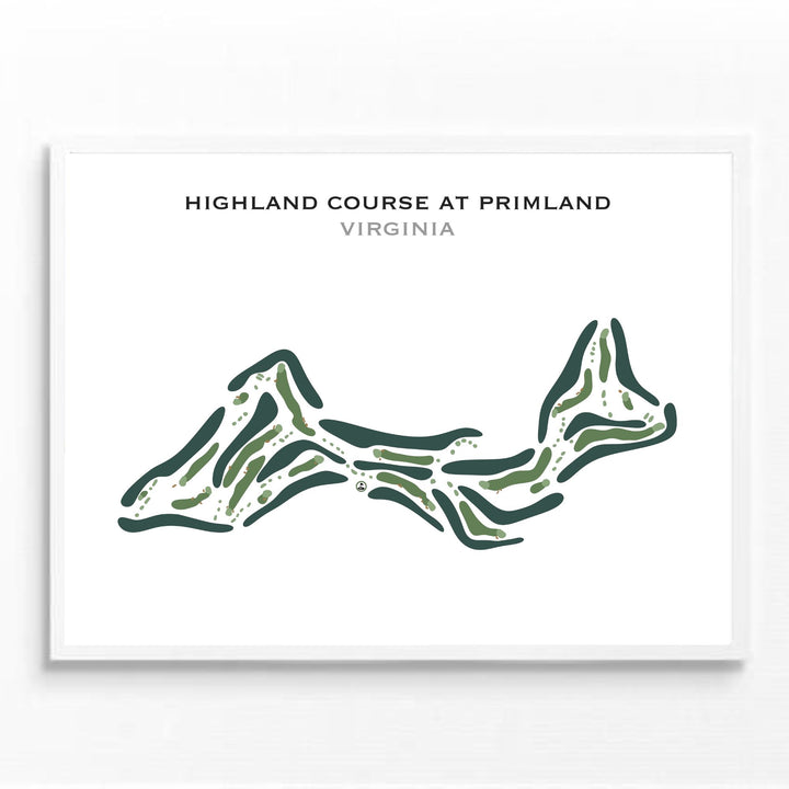 Highland Course At Primland, Virginia - Printed Golf Course