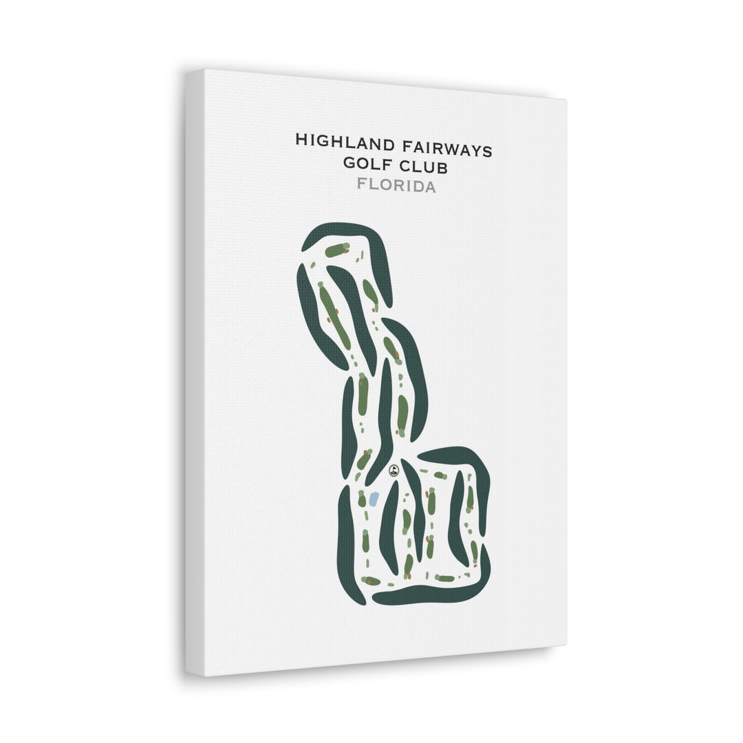 Highland Fairways Golf Club, Florida - Printed Golf Courses