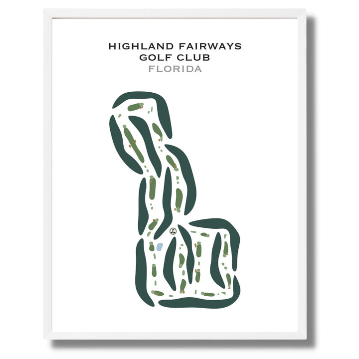 Highland Fairways Golf Club, Florida - Printed Golf Courses