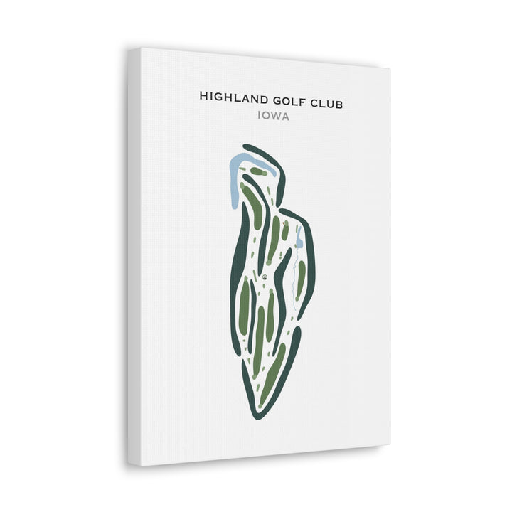 Highland Golf Club, Iowa - Printed Golf Courses