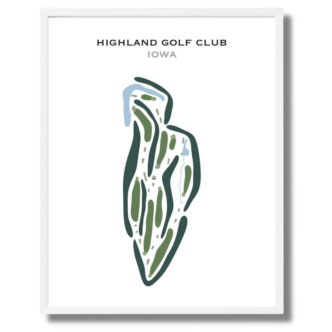 Highland Golf Club, Iowa - Printed Golf Courses