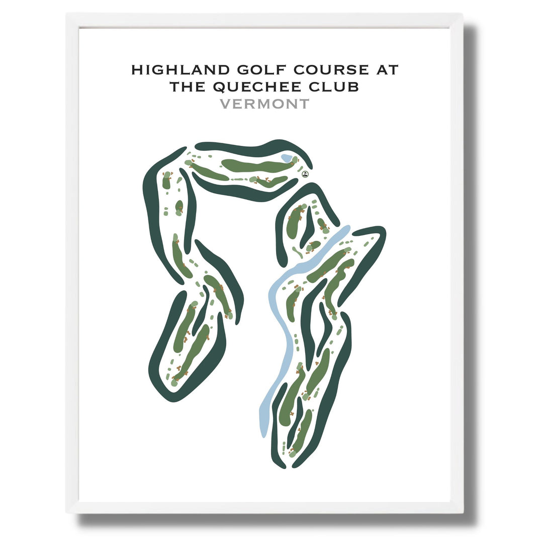 Highland Golf Course at The Quechee Club, Vermont (18 Holes) - Printed Golf Courses