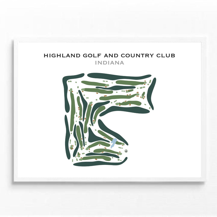 Highland Golf & Country Club, Indiana - Printed Golf Course
