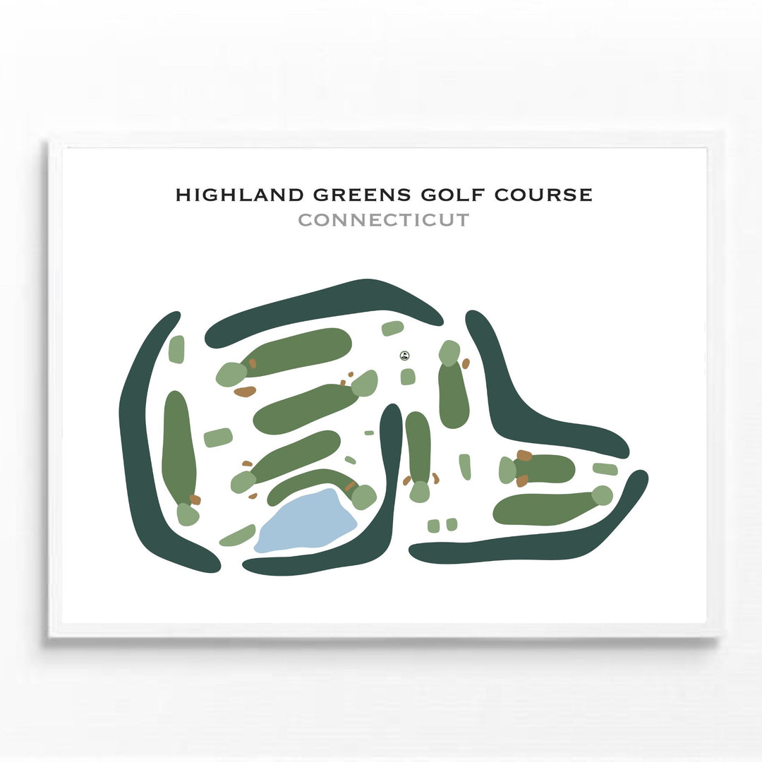 Highland Greens Golf Course, Connecticut - Printed Golf Courses