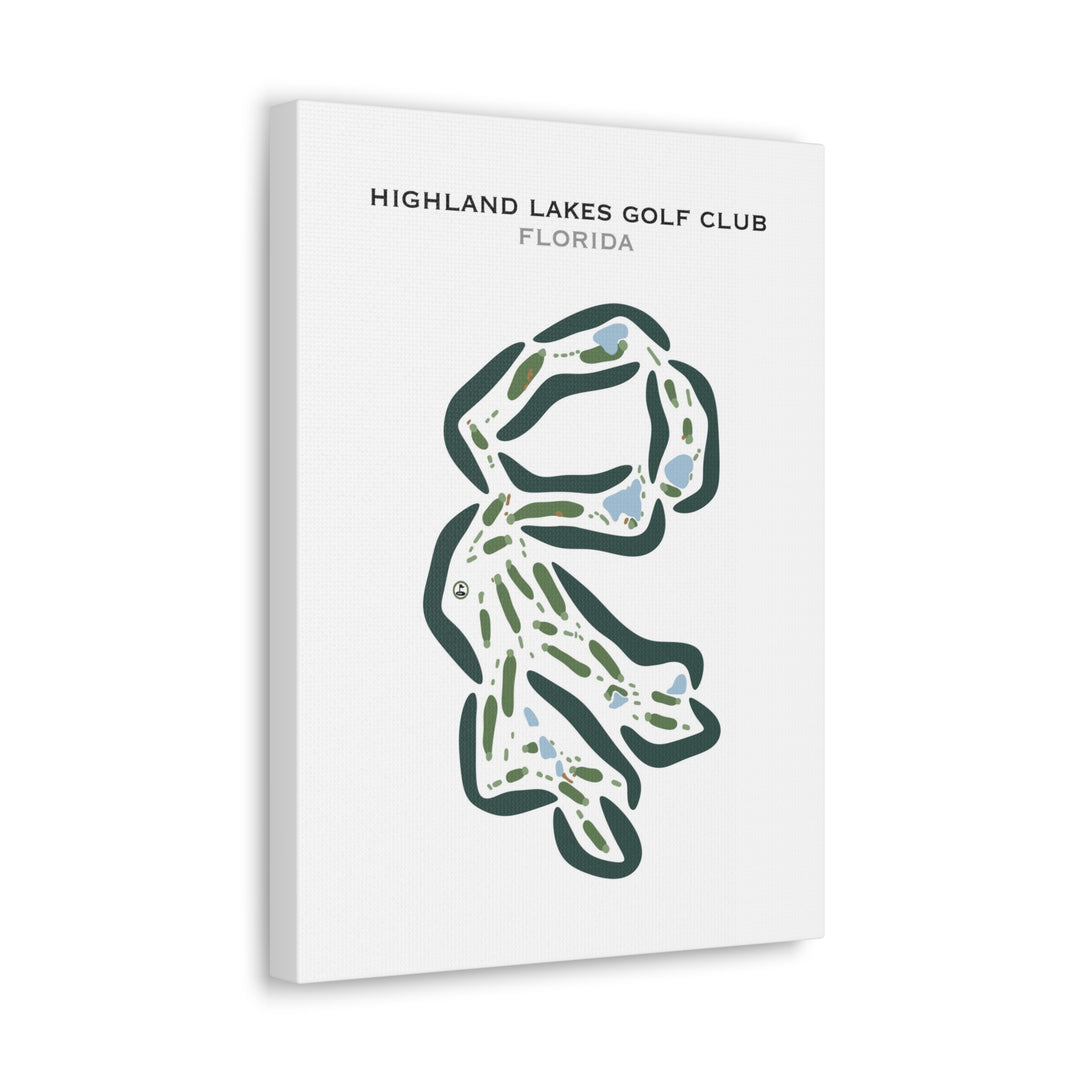 Highland Lakes Golf Club, Florida - Printed Golf Courses