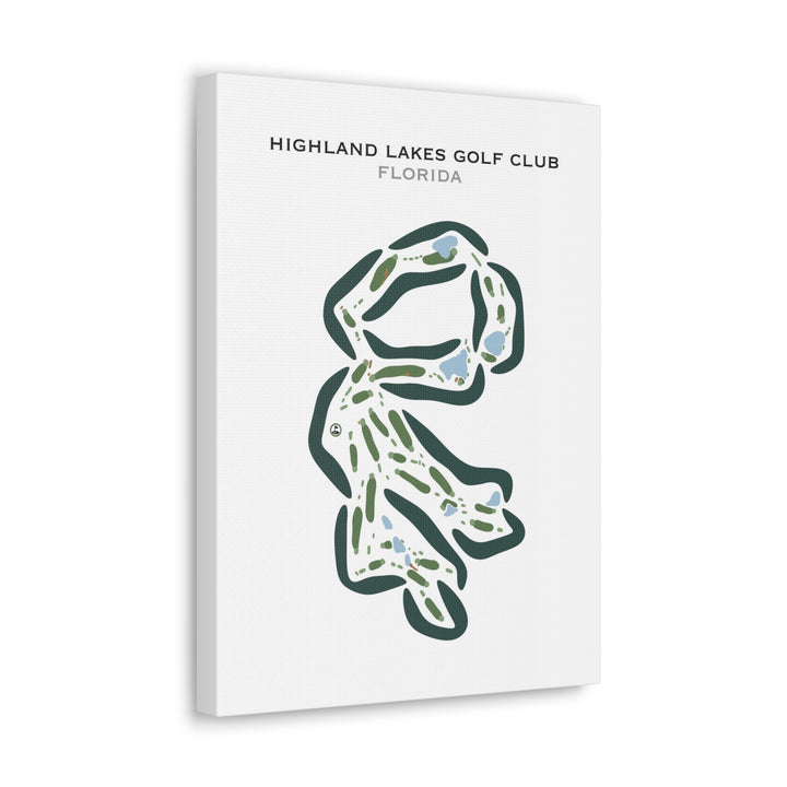 Highland Lakes Golf Club, Florida - Printed Golf Courses