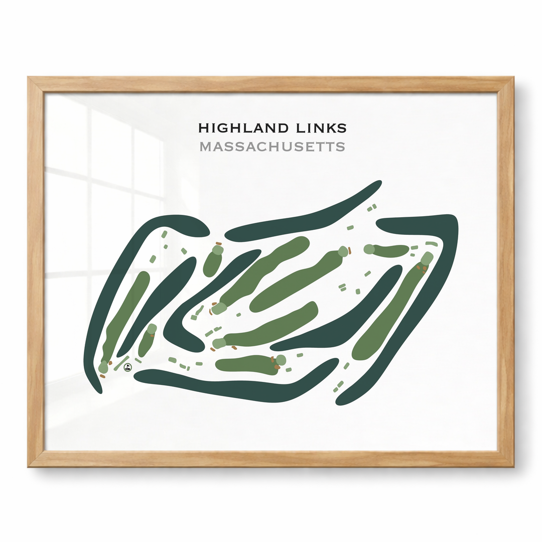 Highland Links, Massachusetts - Printed Golf Courses