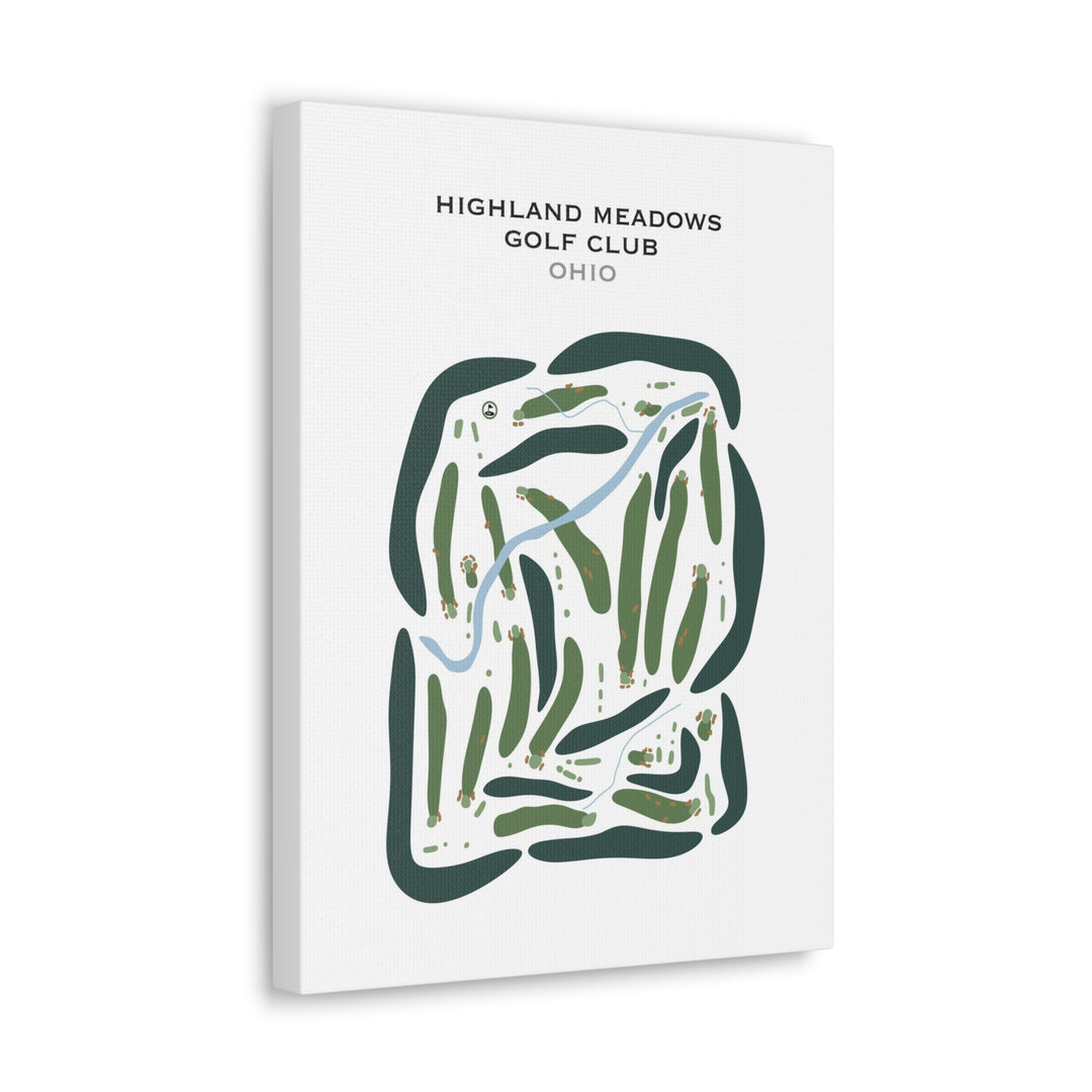 Highland Meadows Golf Club, Ohio - Printed Golf Courses