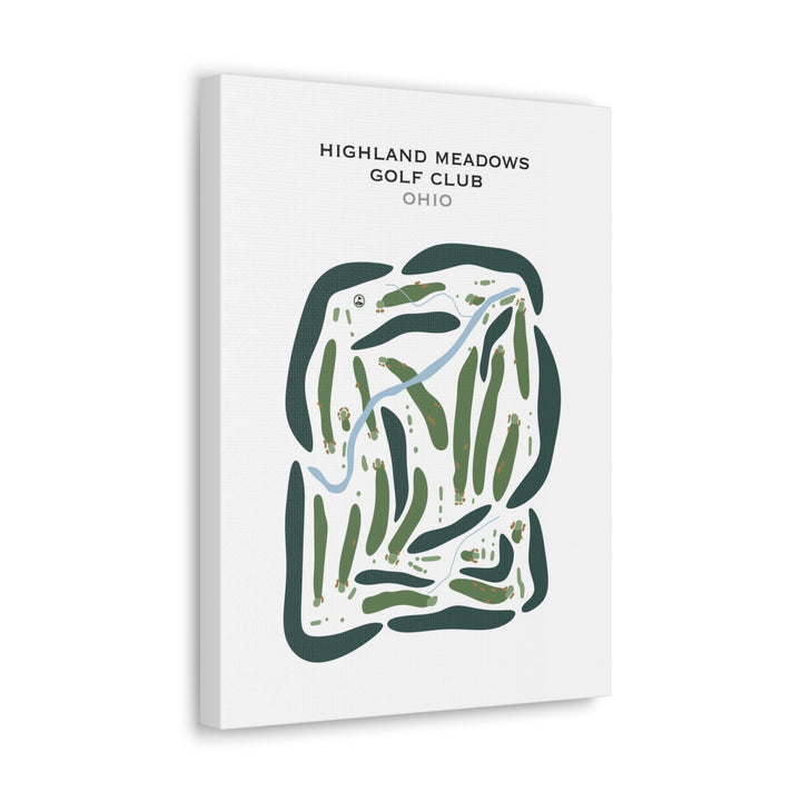 Highland Meadows Golf Club, Ohio - Printed Golf Courses