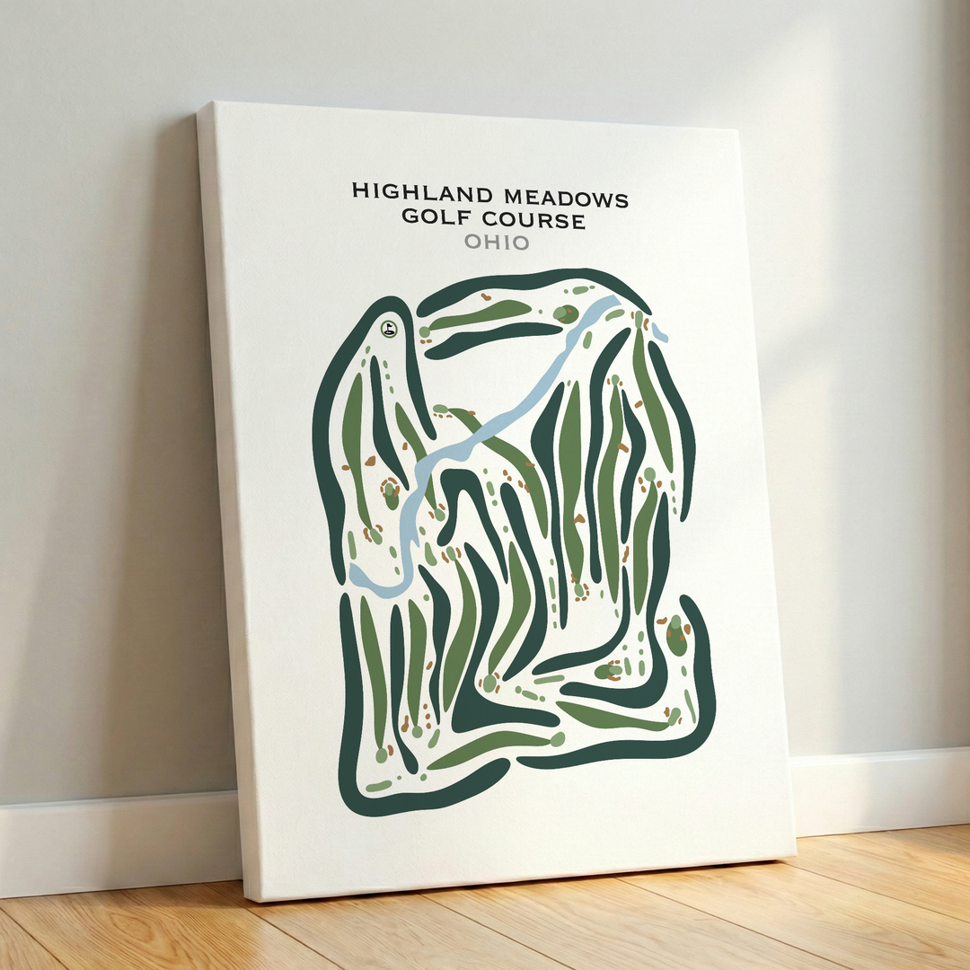 Highland Meadows Golf Course, Ohio - Printed Golf Courses