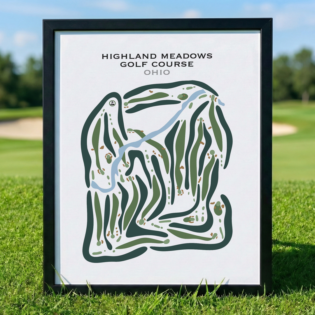 Highland Meadows Golf Course, Ohio - Printed Golf Courses