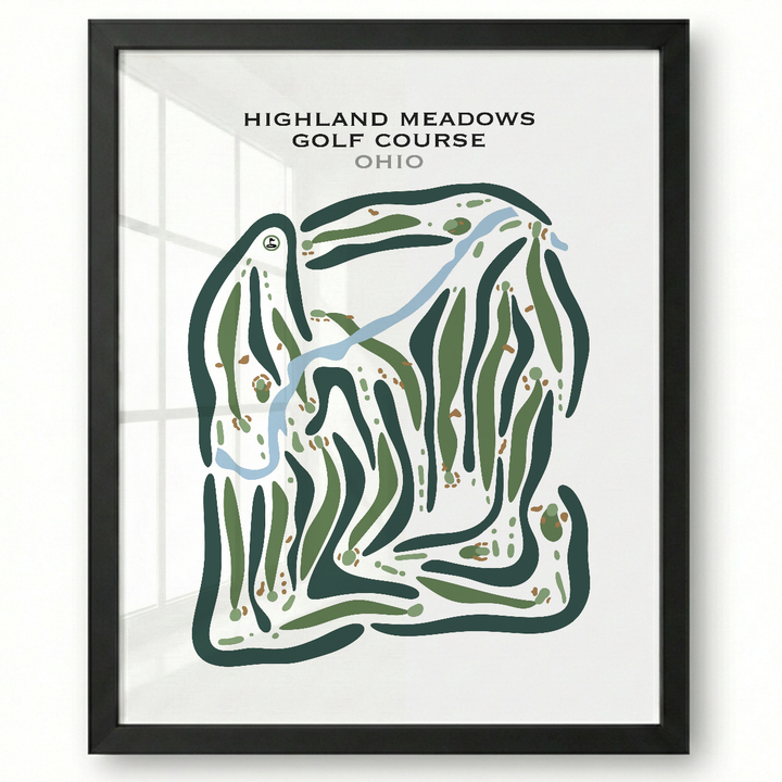 Highland Meadows Golf Course, Ohio - Printed Golf Courses